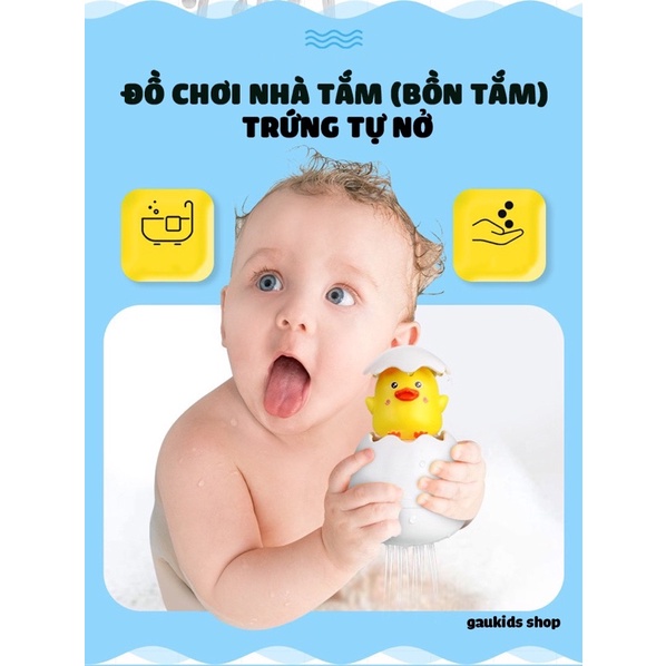 Đồ Chơi Thả Bồn Tắm Cho Bé, Vịt Vàng Và Chim Cánh Cụt Tự Nở Từ Trứng