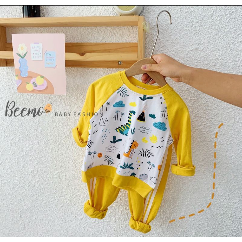 Set cotton hoạ tiết cho bé trai bé gái