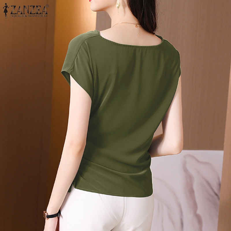 Áo kiểu ZANZEA không tay cột dây ở eo phong cách Hàn Quốc thời trang cho nữ