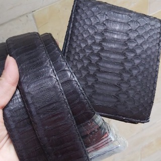 Combo Nịt + Ví Da Trăn Nhập Khẩu Nâu ĐẤT