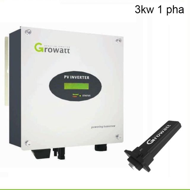 BIẾN TẦN INVERTER HÒA LƯỚI GROWATT 3KW 1 PHA - INVERTER NĂNG LƯỢNG MẶT TRỜI - IVT.1.3