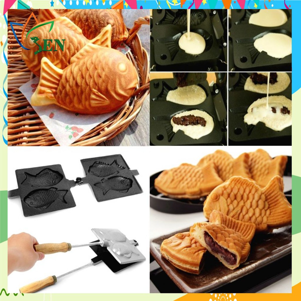 Khuôn nướng bánh cá Taiyaki Nhật Bản chống dính cao cấp