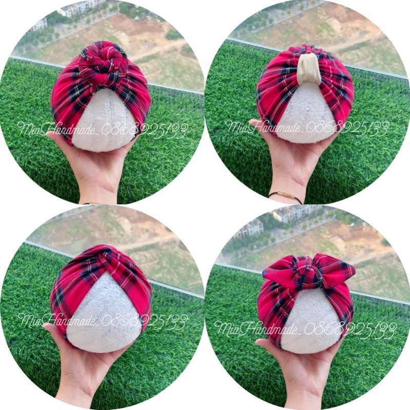 MŨ TURBAN CHO BÉ RẺ ĐẸP - MŨ TUBAN THẮT NƠ XINH XẮN - VỪA SÀNH ĐIỆU VỪA CHE THÓP CHO BÉ SƠ SINH - 24M