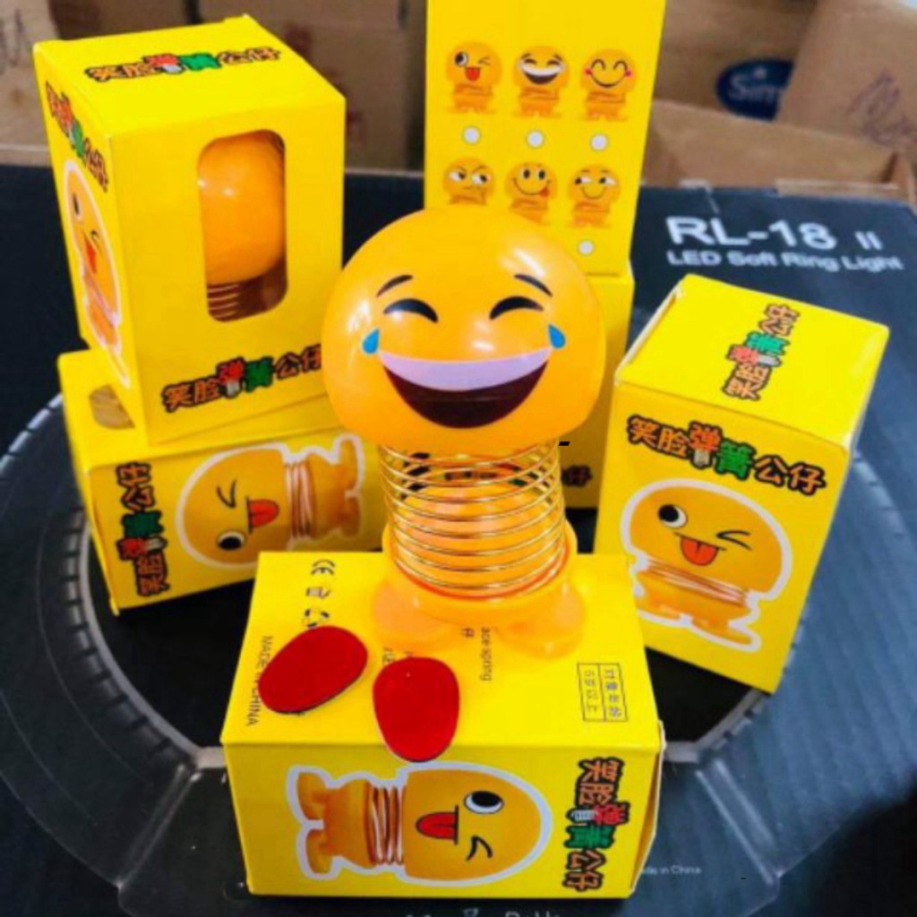 Thú Nhún EMOJI con lắc lò xo nhún nhảy xả Stress (8 mẫu như hình)