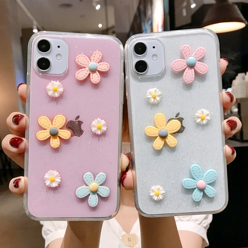 Ốp Lưng Họa Tiết Hoa Hướng Dương Dễ Thương Cho Iphone 7 8 Plus Se 2020 11 12 Pro Max X Xs Max Xr 12mini | BigBuy360 - bigbuy360.vn