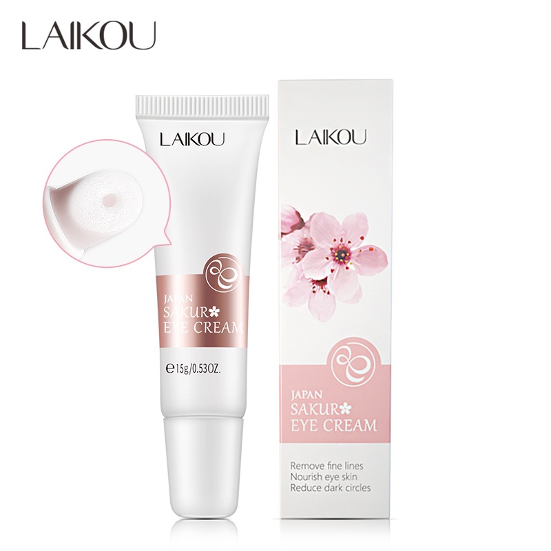 Kem dưỡng da mắt LAIKOU chiết xuất hoa anh đào dưỡng ẩm chăm sóc da 15g