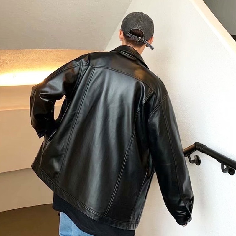 Áo khoác da tay dài phong cách hiphop cá tính sành điệu