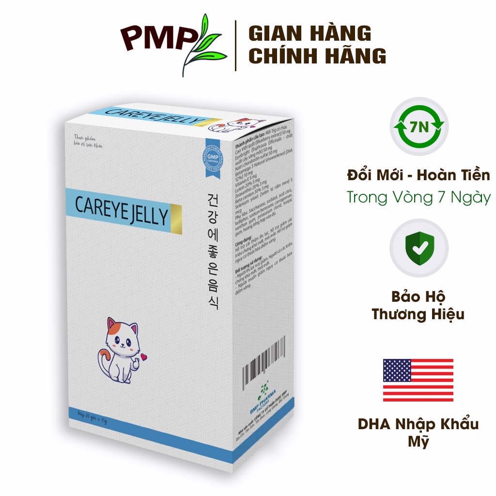 Thạch Careye PMP Bổ Mắt Cho Bé, Người Lớn - Tăng Cường Thị Lực, Ngăn Ngừa Cận Thị Tiến Triển