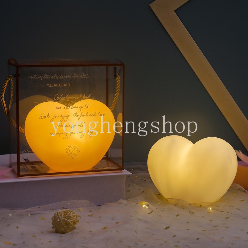 Đèn Ngủ Mềm Mại Hình Trái Tim Sáng Tạo Trang Trí Phòng Ngủ/Sự Kiện
