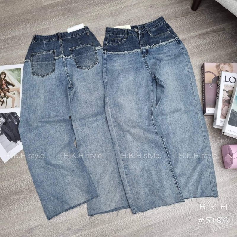 Quần jeans pha màu cạp hàng QCL1