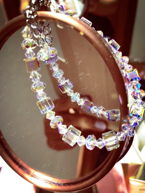 Vòng Tay Pha Lê Áo Swarovski Vuông 6 ly