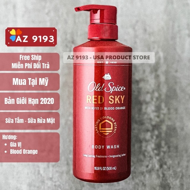 [Mua Tại Mỹ] Sữa Tắm Old Spice 500 ml  - Hàng Cao Cấp, Hương Thơm Độc Đáo, Lưu Hương Lâu - AZ 9193