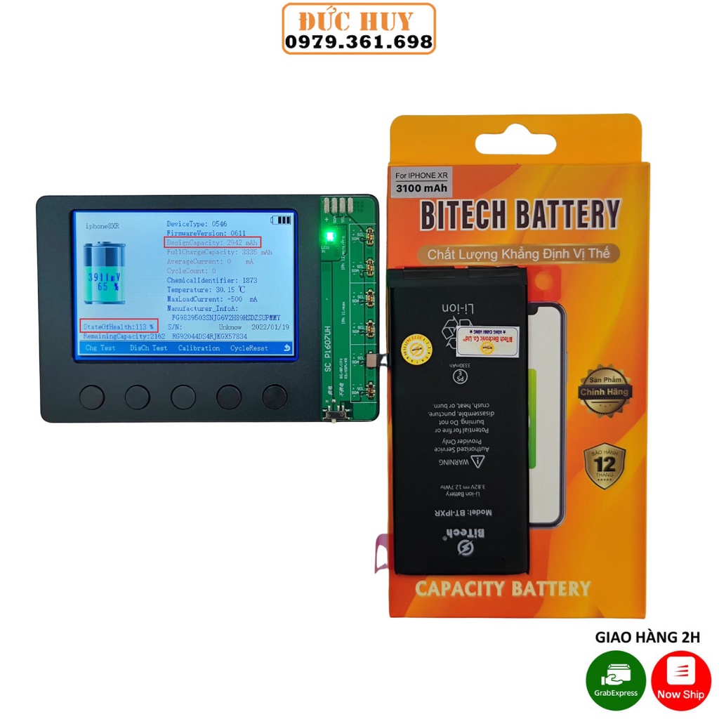 Pin IPXR Dung Lượng Cao BiTech BT-IPXR ( 3330 mAh )