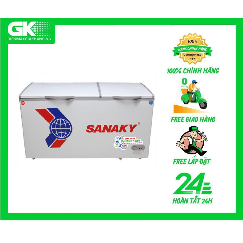 Tủ Đông Sanaky VH-6699W3 - 1 NGĂN ĐÔNG 1 NGĂN MÁT,2 CỬA,485 LÍT