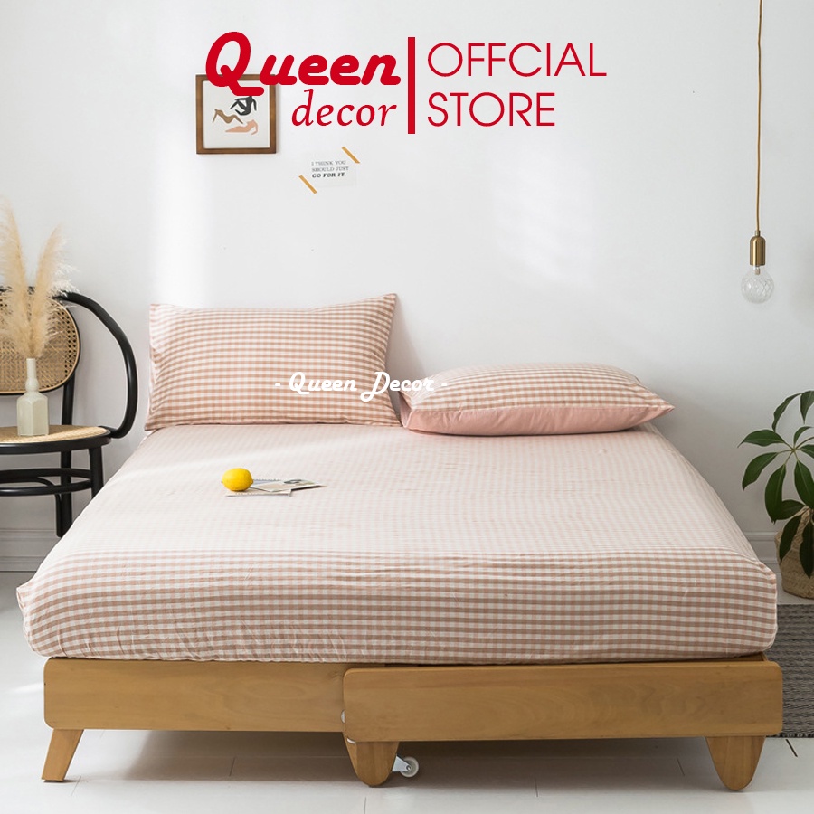 Bộ Ga Giường và 2 Vỏ Gối 💖Bộ drap giường 3 Món M2. M4. M6. M8. cotton 3D Bo Chun Miễn Phí, Được chọn mẫu - Queen Decor