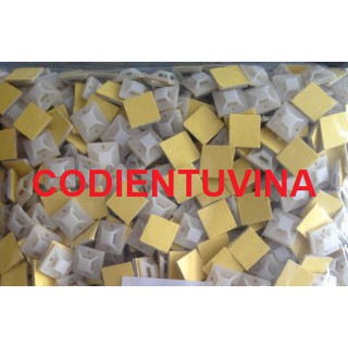 Đế dán dây rút giúp cố định dây điện (BỊCH 40 MIẾNG) 25x25mm hoặc (BỊCH 30 MIẾNG) 30x30mm
