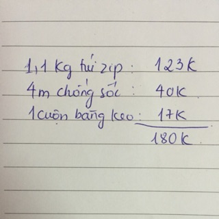 Túi zip, chống sốc, băng keo