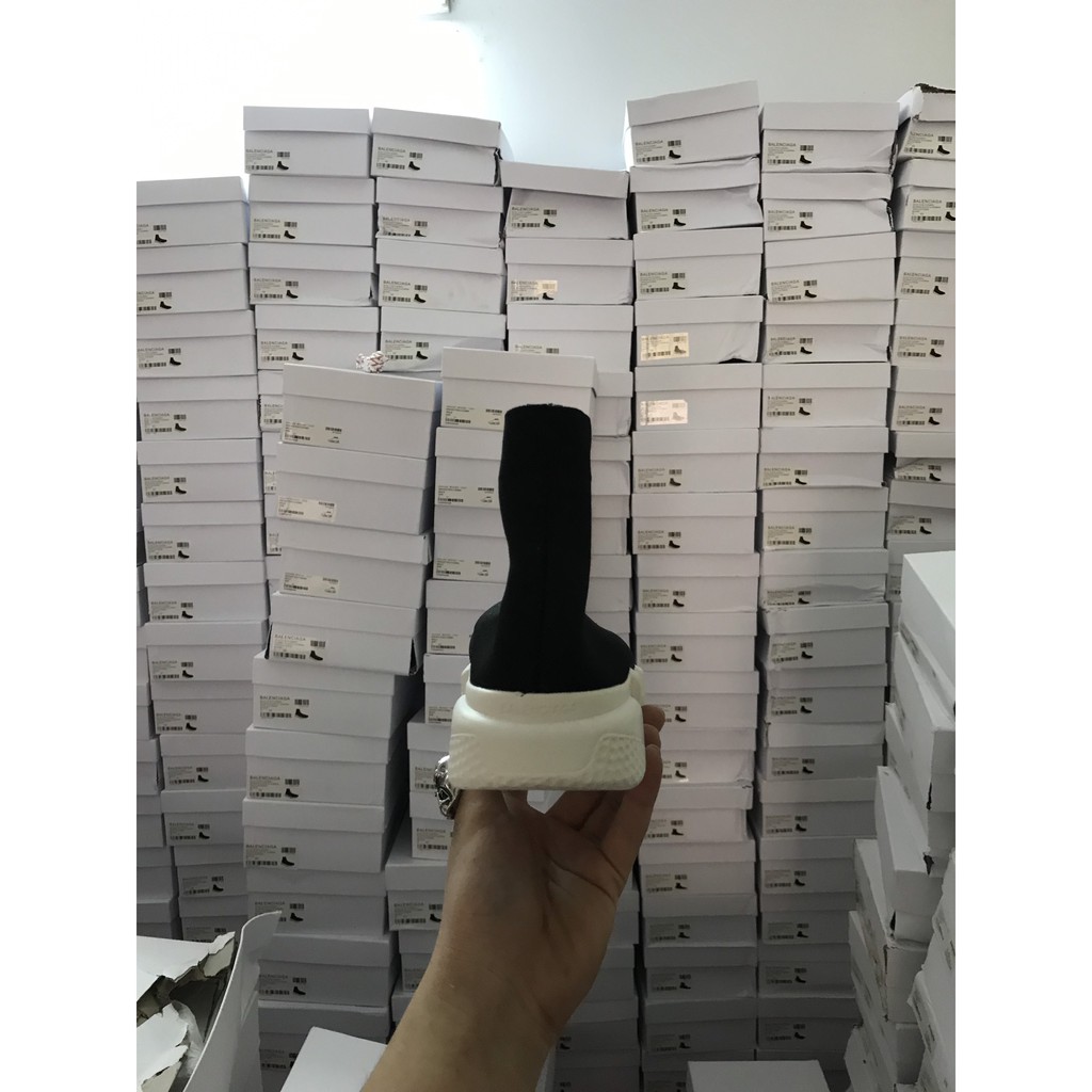 &gt;ẢNH THẬT-HÀNG THẬT&lt; Giày sneaker Balen Speed đế full trắng cao cổ nam nữ