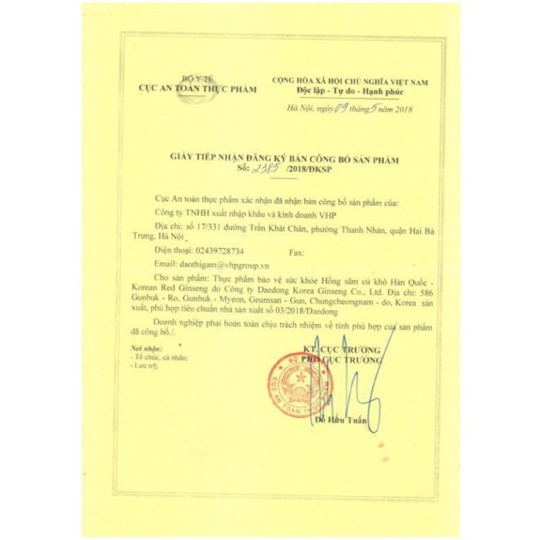 Hồng Sâm Củ Khô Thượng Hạng Daedong Hàn Quốc Hộp Thiếc 37,5gr