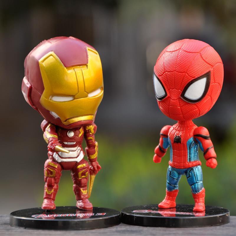 Mô hình biệt đội Siêu Anh Hùng (Set 6) Avenger Mavel phiên bản Chibi (Tặng chân đế)