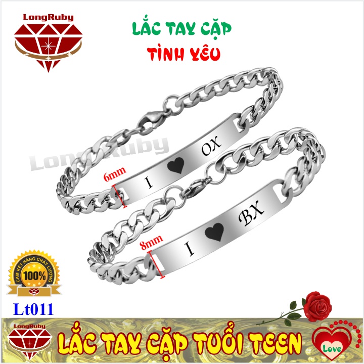 VÒNG TAY ĐÔI YÊU NHAU XINH | LẮC TAY CẶP INOX Chữ LOVE YOU