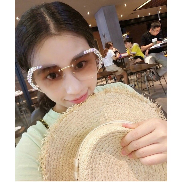 Mắt kính thời trang nữ chống tia UV cao cấp JJ8808- Kính mát kiểu dáng lục giác sang chảnh kiểu dáng độc đáo