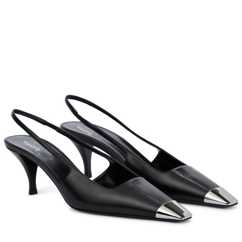 ✧Giày Cao Gót Da Bóng Màu Đen Quyến Rũ Thời Trang Cho Nữ