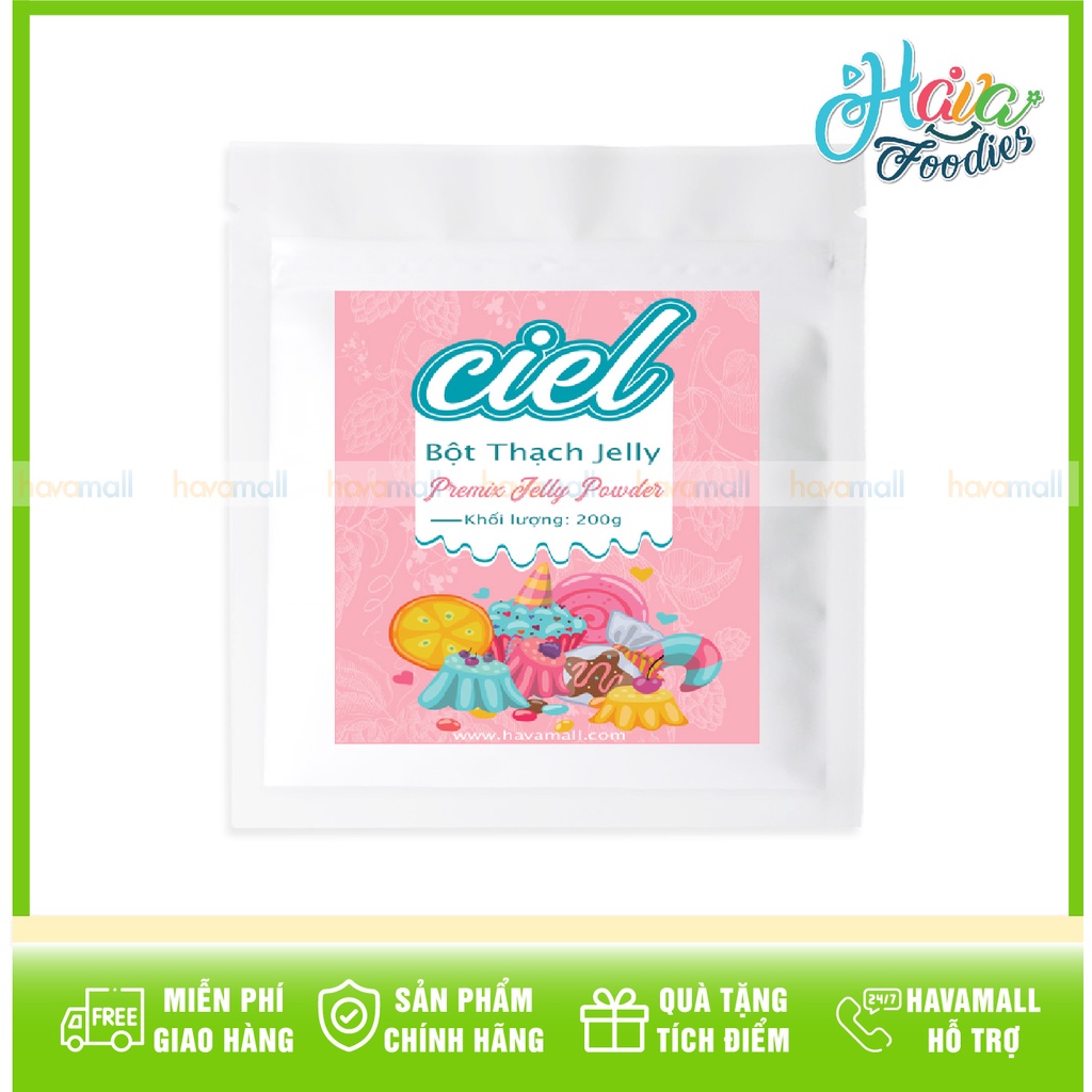 [KÈM CÔNG THỨC] Bột Thạch Jelly Ciel 200gr - Premix Jelly Powder