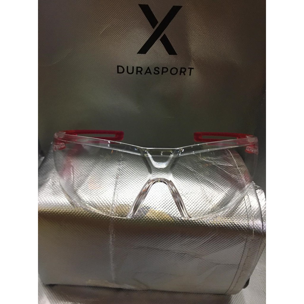 Kính UVEX 9199123 X-Fit Pink Frame Clear Supravision Len (chống trầy xước, hóa chất, đọng sương) kèm hộp và khăn lau