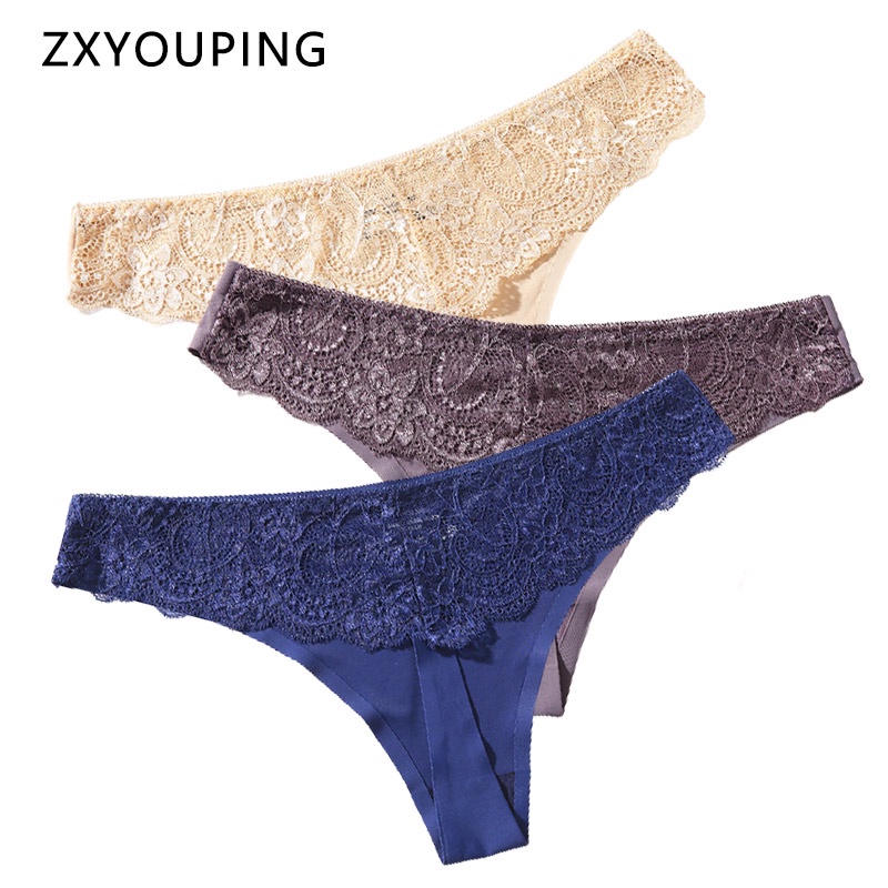 Quần Lót Ren Lưng Thấp Plus Size M-Xxl