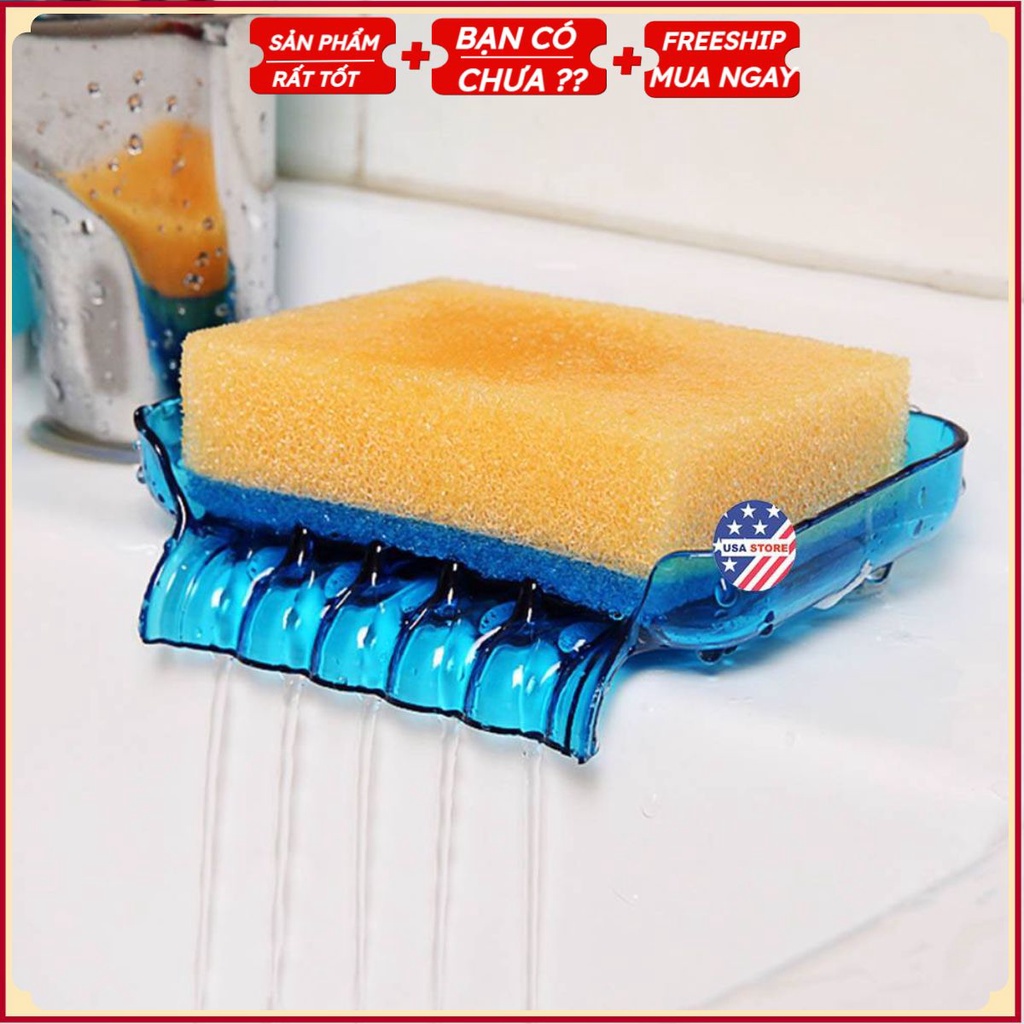 Giá Khay Để Xà Phòng Nhà Tắm KIỂU 5 RÃNH TRONG SUỐT Sạch Sẽ - Kệ Để Cục Xà Bông Khô Ráo