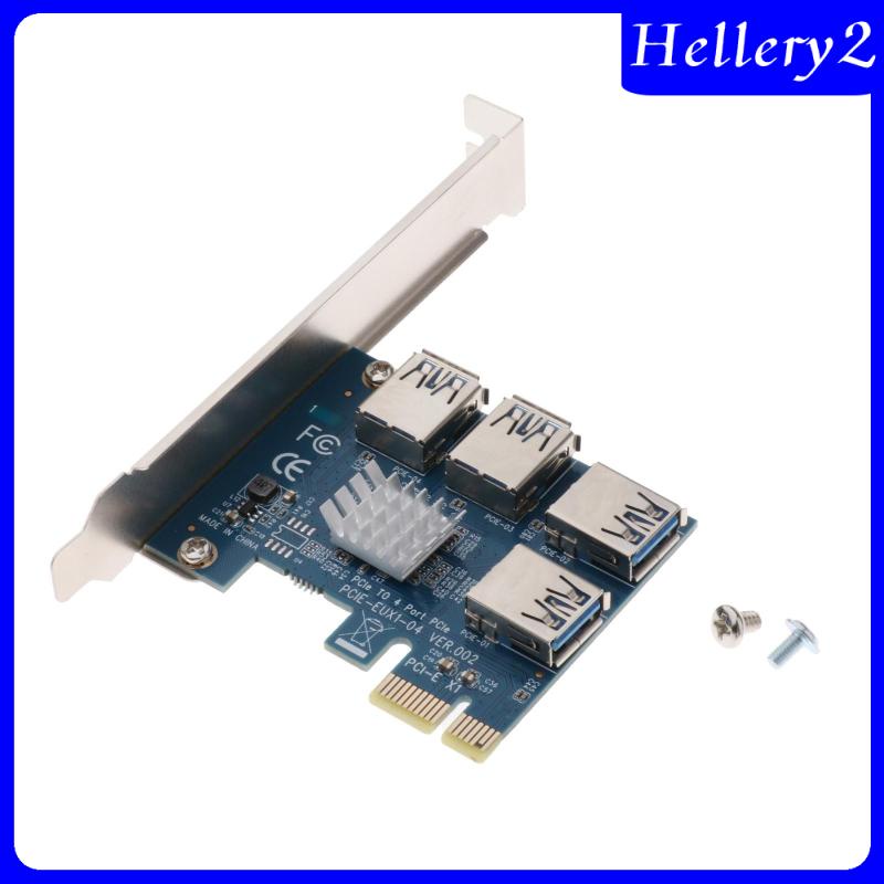 [HELLERY2] PCIE PCI-E 1 to 4 External PCI Express 16X Slots Riser Card Adapter Card