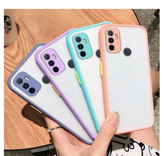Ốp Điện Thoại Cứng Viền TPU Dẻo Màu Nhám Mờ Thời Trang Chống Sốc / Bụi Bẩn Cho OPPO Realme 7i 5 5i 6i C11 C12 C15 C25