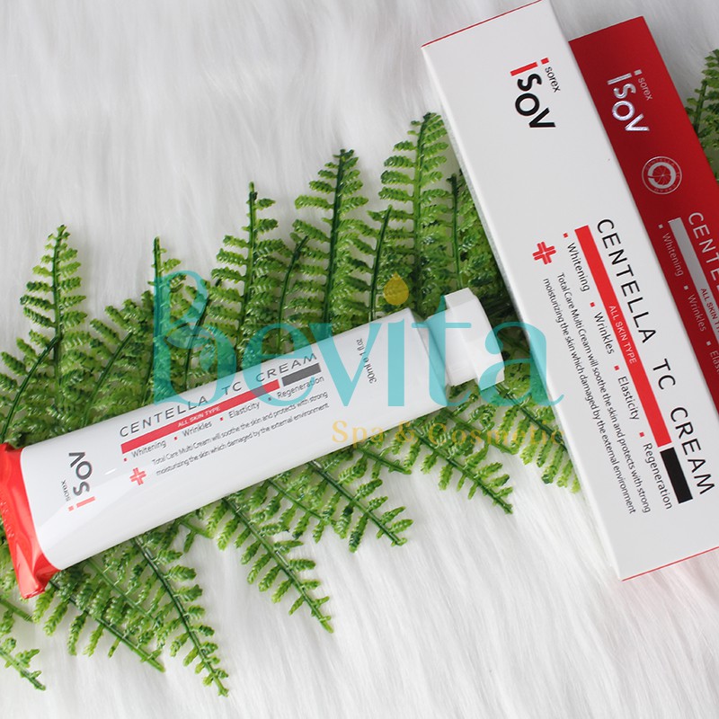 Kem giảm mụn mờ thâm Isov Centella TC Cream 30ml, kem dưỡng dành cho da mụn - Bevita