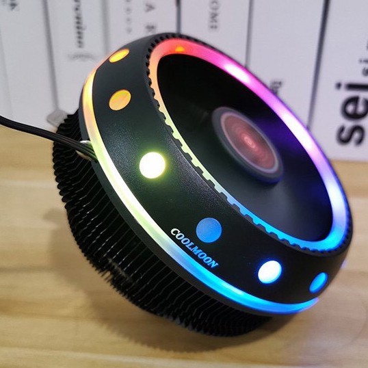 Quạt Tản Nhiệt CPU Coolmoon UFO Fan RGB Tự Chuyển Chế Độ - Chính Hãng Bảo Hành 3T