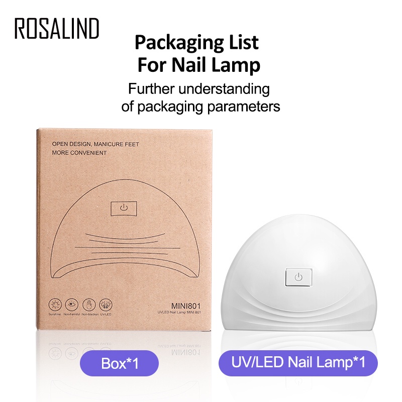 Đèn LED UV hong khô móng tay ROSALIND 18 bóng 36W Nail để thể hiện sự quyến rũ của ngón tay của bạn