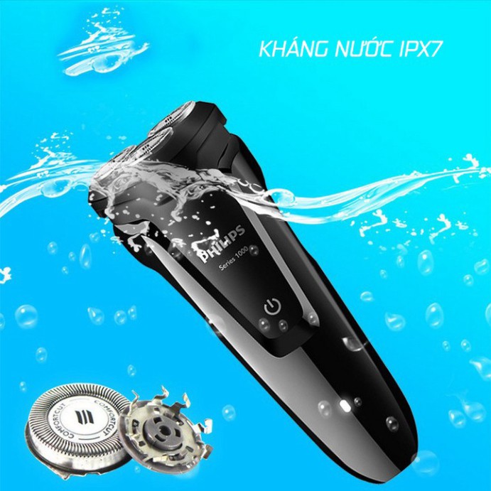 Sản Phẩm Máy cạo râu 3 lưỡi thương hiệu cao cấp Philips S1010- Bảo hành chính hãng 24 tháng .