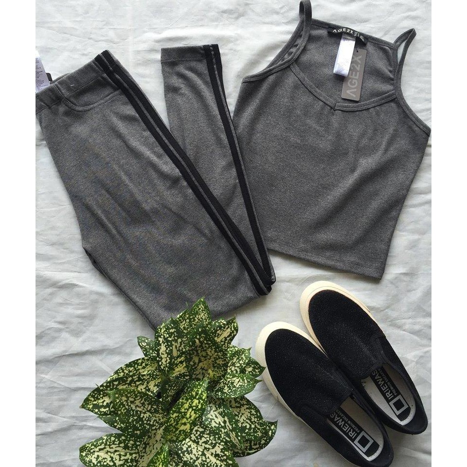 QUẦN LEGGING XÁM 2 SỌC AGE2X | BigBuy360 - bigbuy360.vn