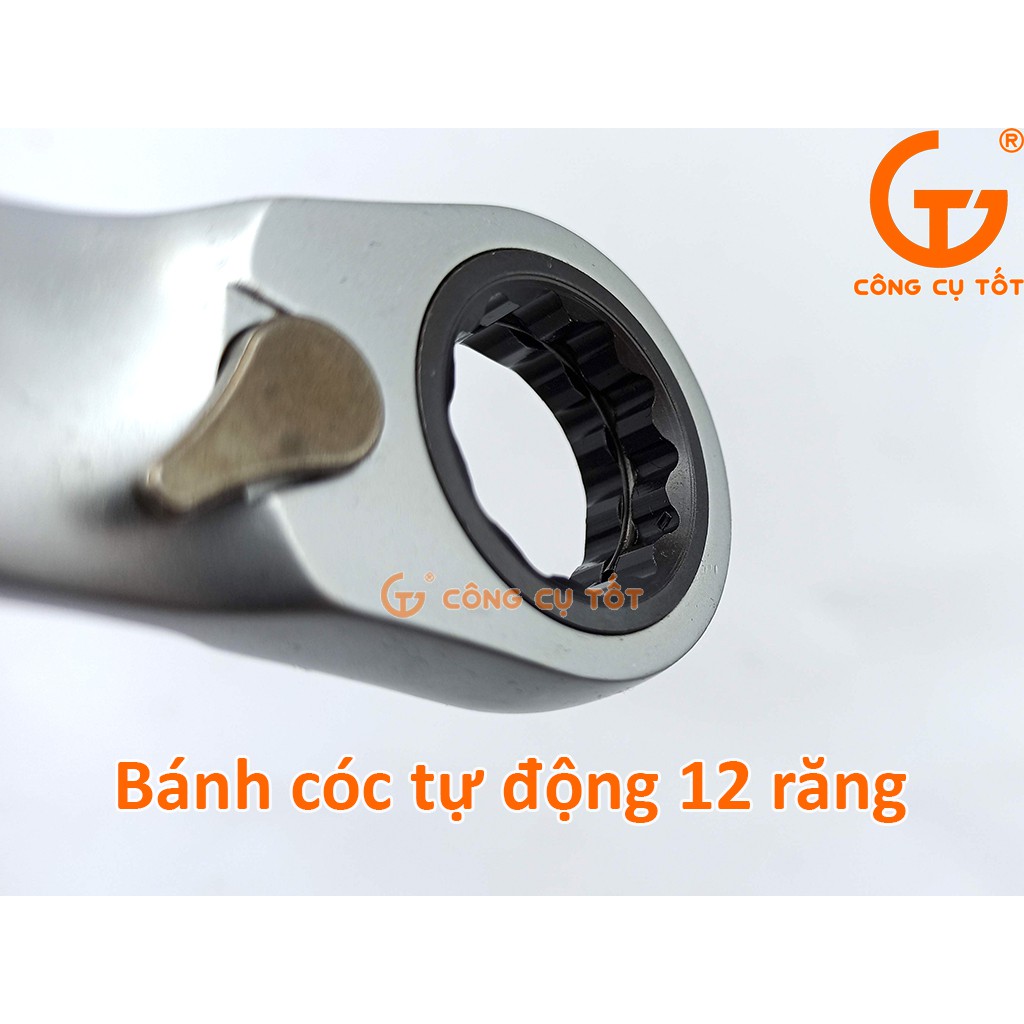 Bộ cờ lê 2 đầu vòng tự động đảo chiều C-mart T0011-C 8-19mm