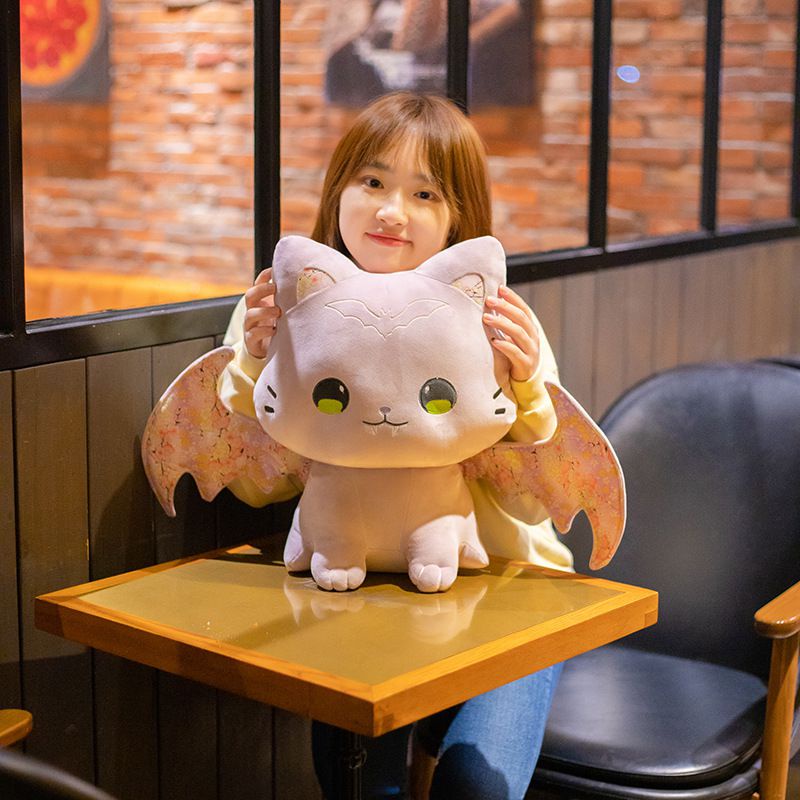 30/40cm Halloween Bat Cat Toy Cartoon Cute Pink Cherry Blossoms Turn Into Plush Toys