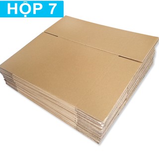 Bộ 10 cái hộp giấy carton size 7 Vàng 1010 (35 x 25 x 20cm)