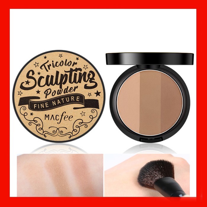 Phấn Tạo Khối 3 Màu Macfee Tricolor Sculpting Powder