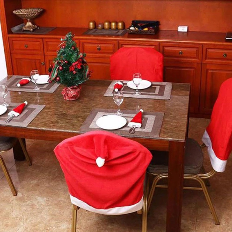 Set 10 Mô Hình Mũ Ông Già Noel Mini Bằng Len Dùng Làm Đồ Trang Sức / Vỏ Chai Rượu DIY