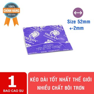 1 Cái Bao Cao Su Cao Cấp Kéo Dài Quan Hệ Tình Dục Trojan Extended [HÀNG NHẬP MỸ]