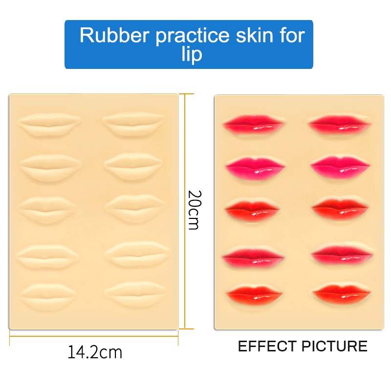Miếng Da Silicone 3D Dùng Thực Hành Luyện Tập Xăm Chân Mày/Môi