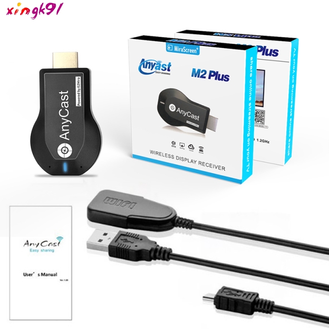 Wireless WiFi Display TV Dongle Receiver AnyCast M2 Plus Airplay 1080P HDMI TV Stick DLNA Miracast