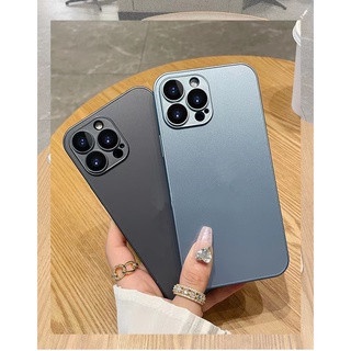 Ốp Điện Thoại Mặt Kính Siêu Mỏng Chống Bám Vân Tay Chống Sốc Cho iphone11 13 12 Pro Max