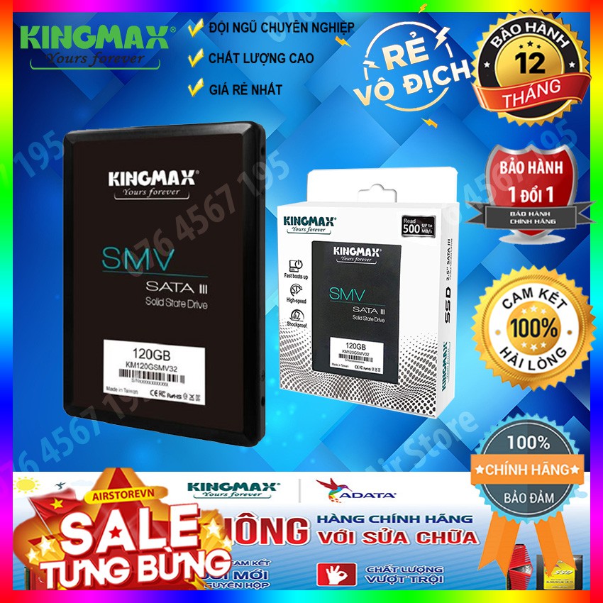 Ổ CỨNG SSD 240GB / 120GB KINGMAX Sata III 2.5Inch SMV32