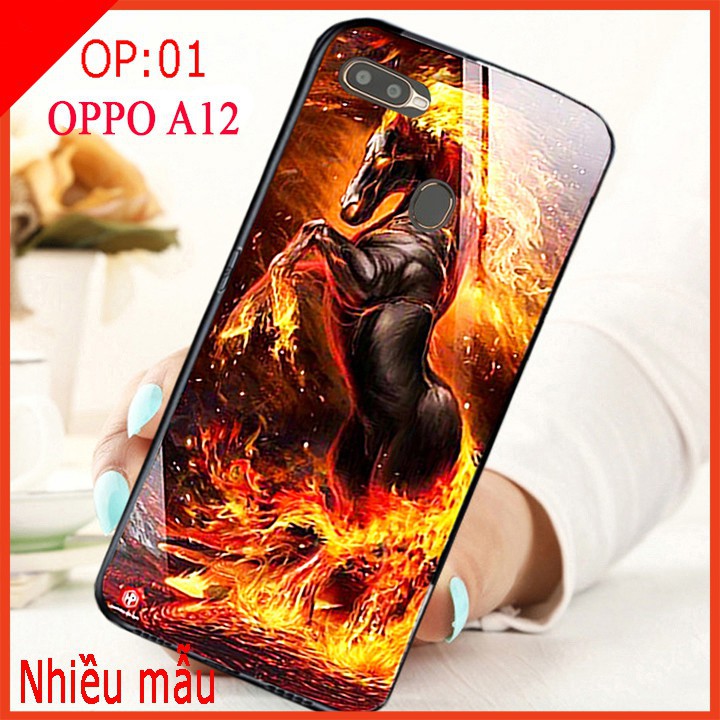 Ốp lưng mặt kính 3D OPPO A12, ốp lưng kính 3d sang trọng, ốp lưng điện thoại OPPO A12 (Kèm video sản phẩm shop tự quay) | BigBuy360 - bigbuy360.vn