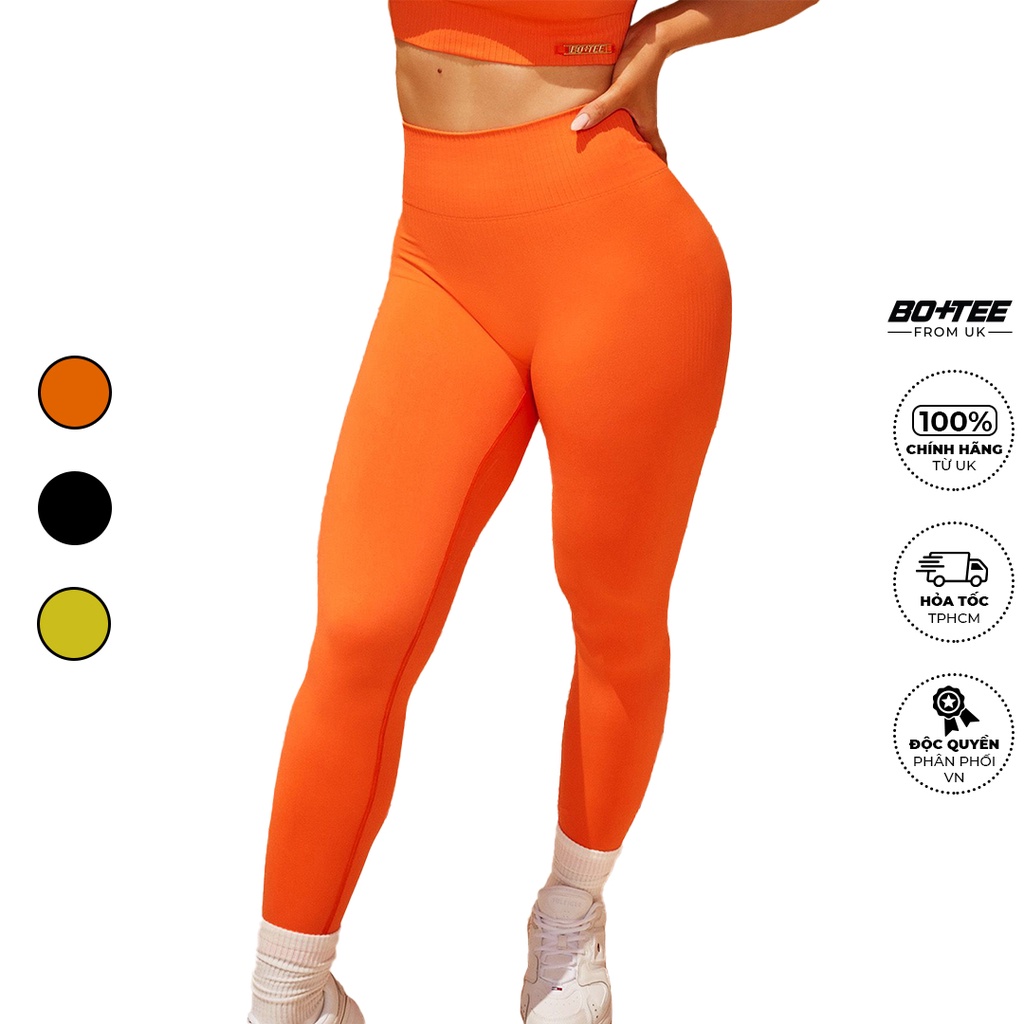 Bo+Tee - Quần thể thao legging nữ dài cạp cao tập gym, yoga, dance